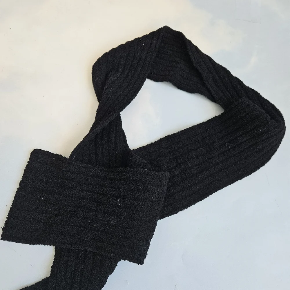H&M Men's Black Ribbed Scarf